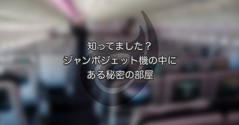 知ってました ジャンボジェット機の中にある秘密の部屋 ニュージーライフ